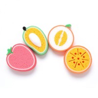 Durable Fruit Design Thickened Dish Towel Cleaning Cloths Kitchen Cleaning Sponge