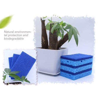 Washable Dish Scrub Scouring Pad Based Plant Multi Purpose Eco Friendly Kitchen Discloth Cellulose Foam Sponge